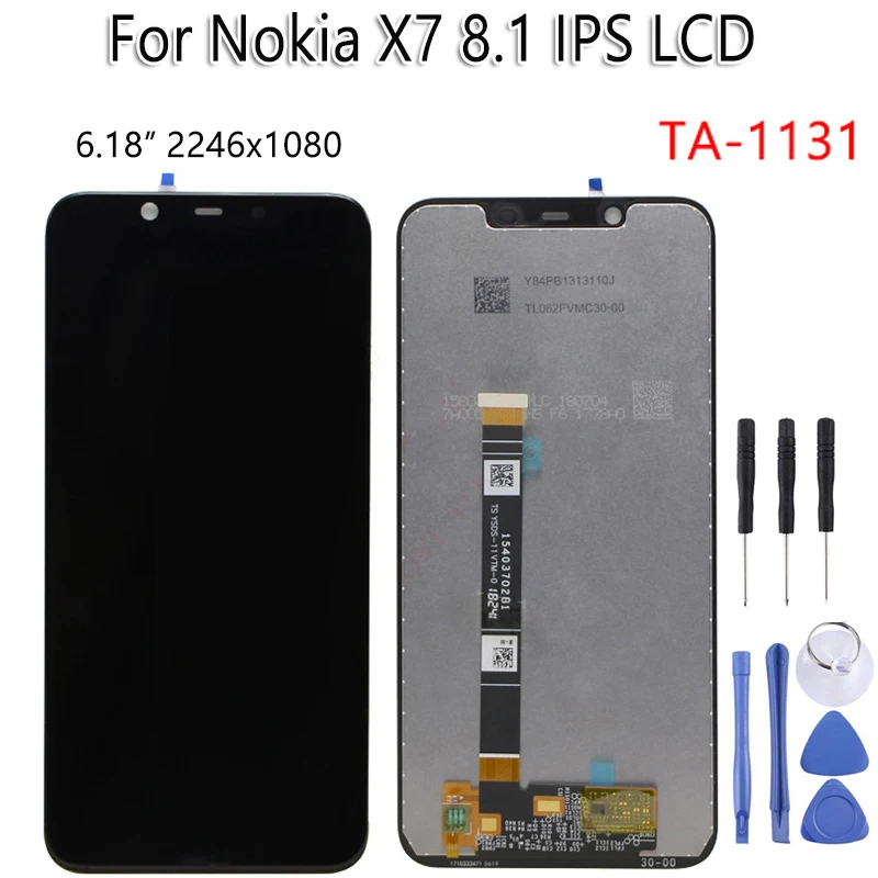 Протестировано для Nokia 2,1 3,1 5,1 7,1 8,1 ЖК-дисплей с сенсорным экраном дигитайзер сборка замена работа для Nokia 8,1 lcd