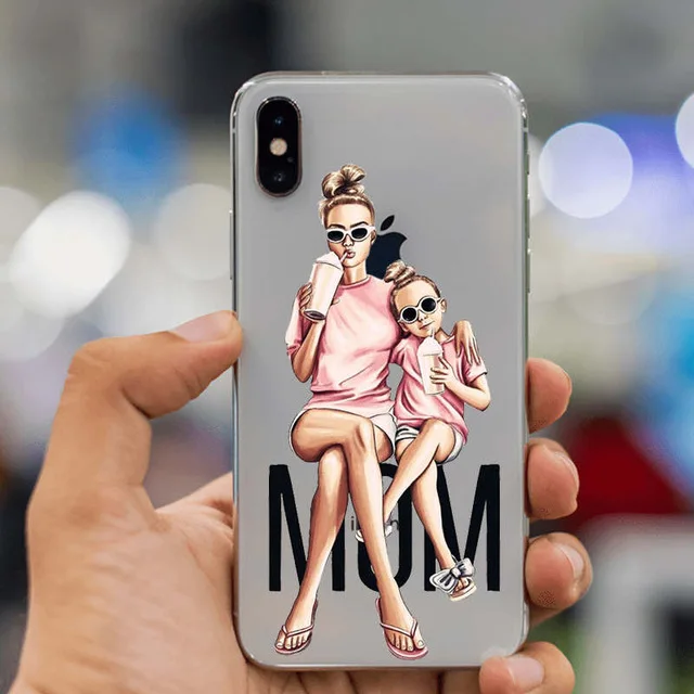 Style 1 Чехол для телефона для iPhone 11 pro max 7 8 6 6s Plus X Xs XR XS Max 5 5S SE Мягкий силиконовый чехол для волос для маленькой девочки - Цвет: Style 1