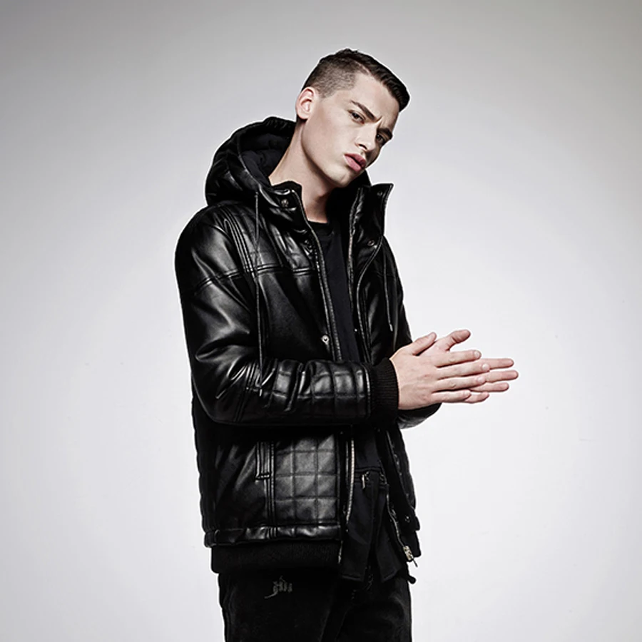 VIISHOW толстые теплые Повседневное зимняя куртка Для мужчин мотоциклетная с