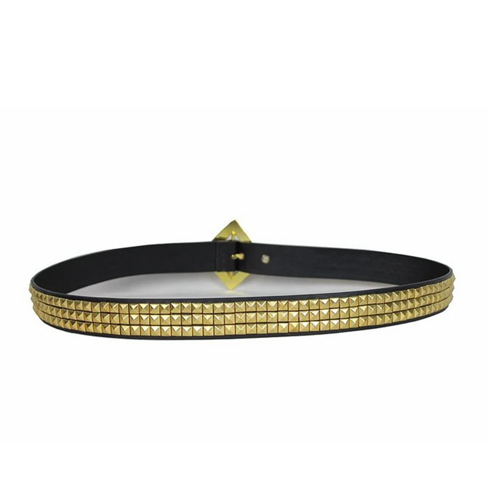 Coslive Харли Куинн пояс отряд самоубийц кожа Золотая пирамида Шипованный ремень