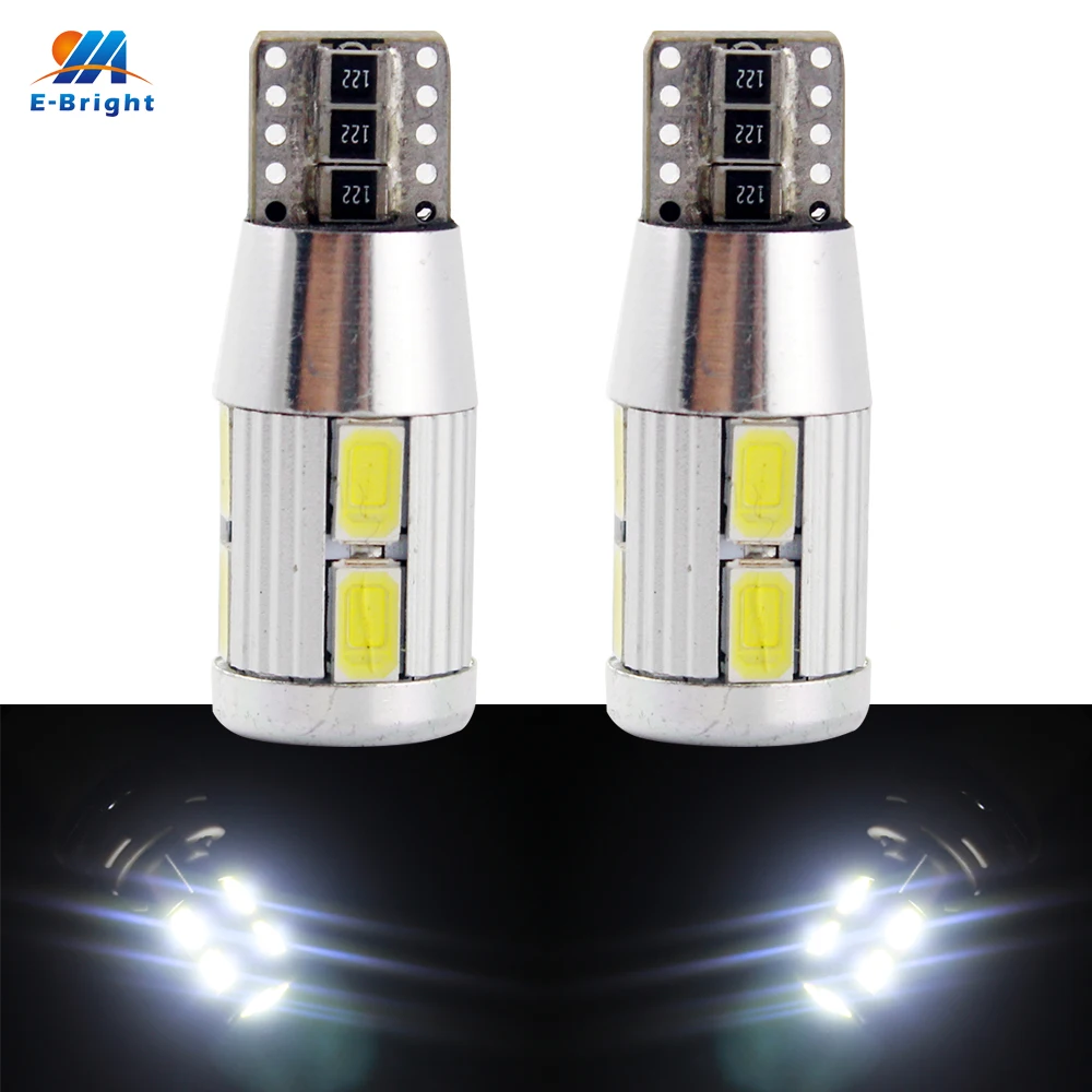 2 шт. T10 W5W 195 168 LED Canbus 5730 10 SMD Светодиодные Автомобильные светодиоды без ошибок Can bus
