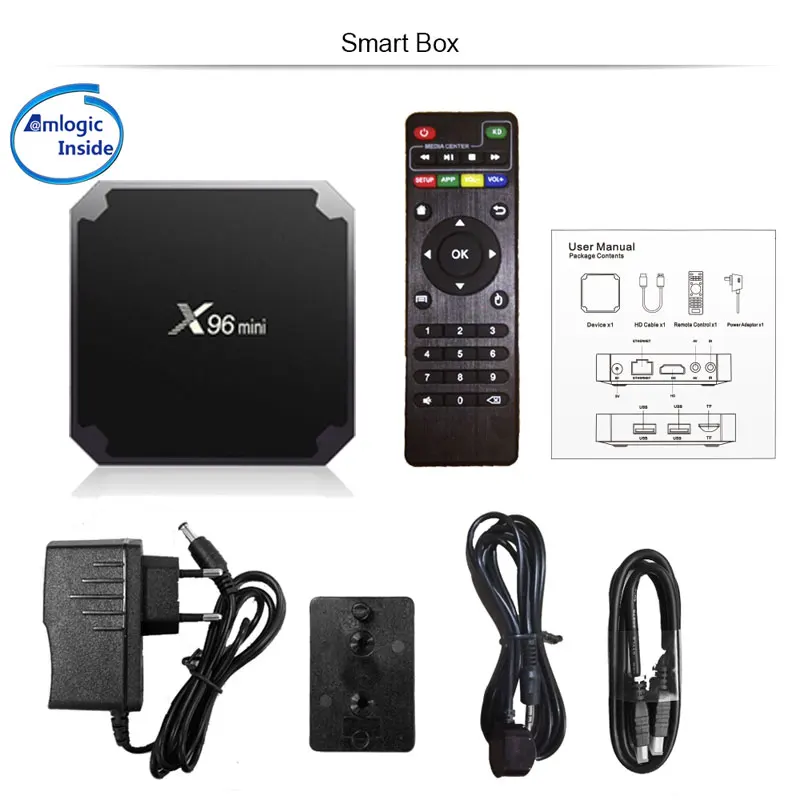 X96 мини Amlogic S905w Android 7 1 ТВ приставка 1g 8g 4k четырехъядерный 2 4 GHz wifi может подписаться