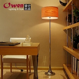 Напольная Лампа из натурального шпона в европейском стиле для сада гостиной