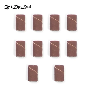 Набор для шлифовки барабана ZtDpLsd, вращающийся инструмент с оправкой и хвостовиком 14 дюйма, 6,35 мм, 10 шт., аксессуары для дрели для ногтей, абразивный инструмент Dremel