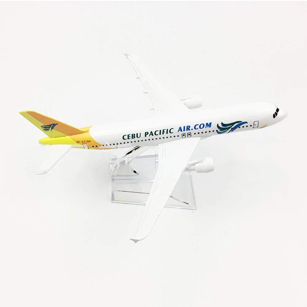 Фото Модель самолета Airbus A320, Себу, Тихоокеанский, филиппинский, 16 см, из сплава, 1/400 масштаб, игрушки для детей, подарок для коллекции №2
