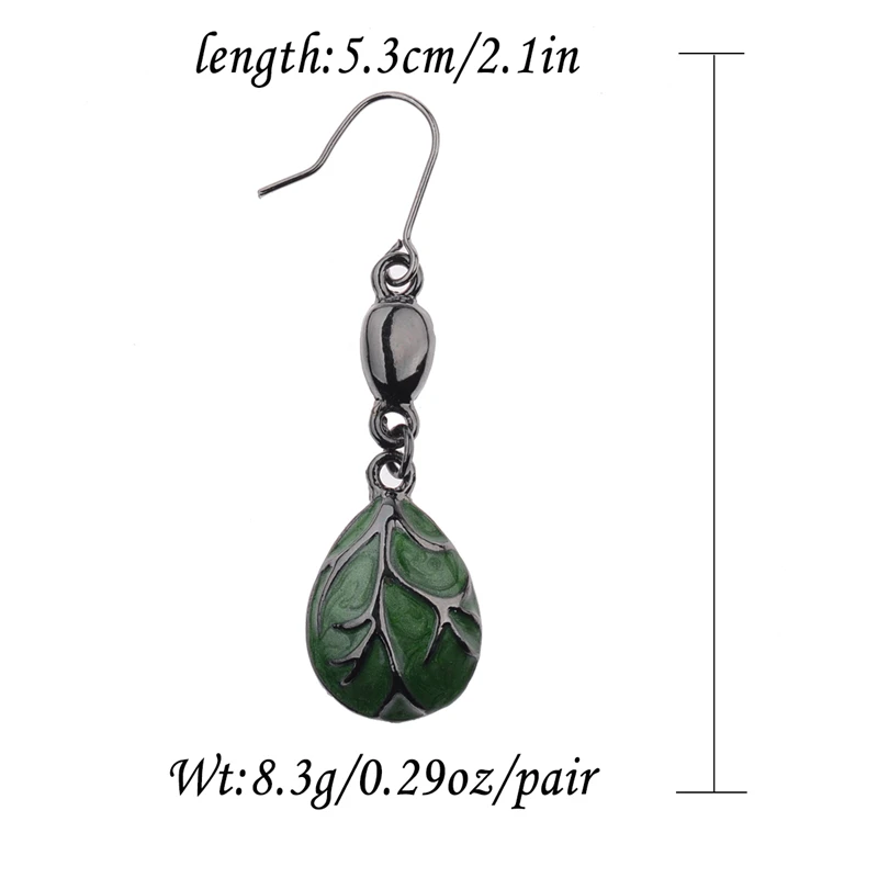 Женские серьги с зелеными и белыми искусственными листьями|earrings for|dropping earrings for