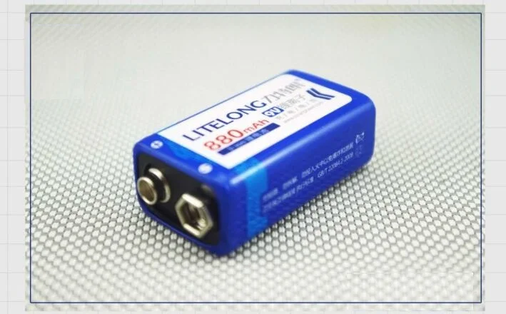 2PCS 9v 880mAh li-ion lithium Rechargeable 9 Volt Battery + | Электроника