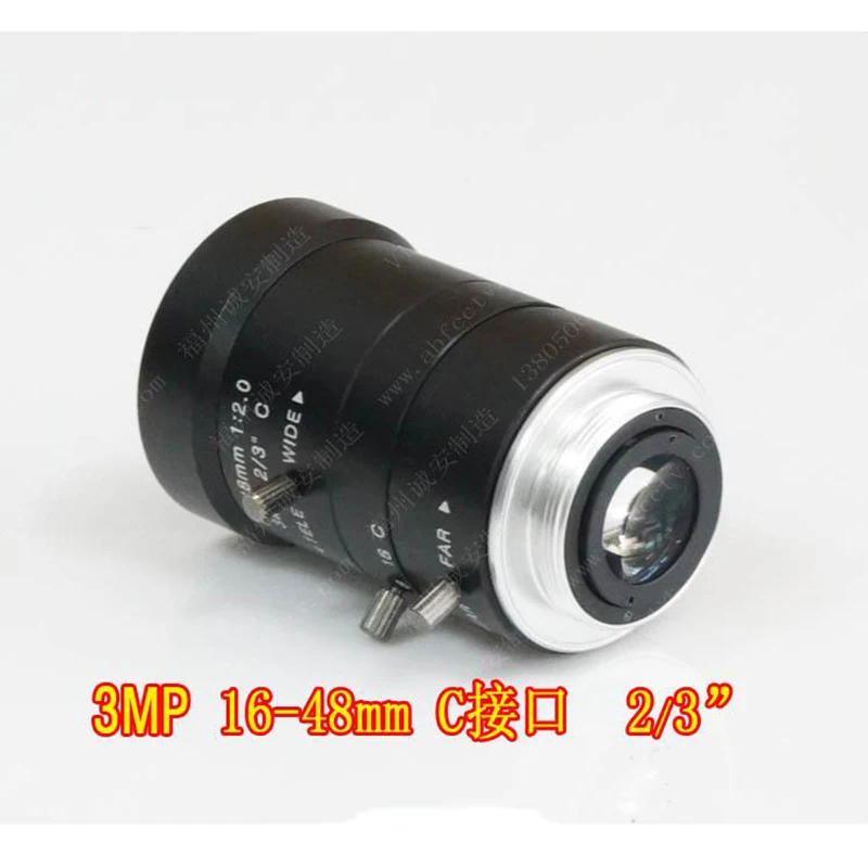 Industrial Grade Low Distortion Zoom Camera Lens 16-48mm 2/3&quot Interface C | Инструменты