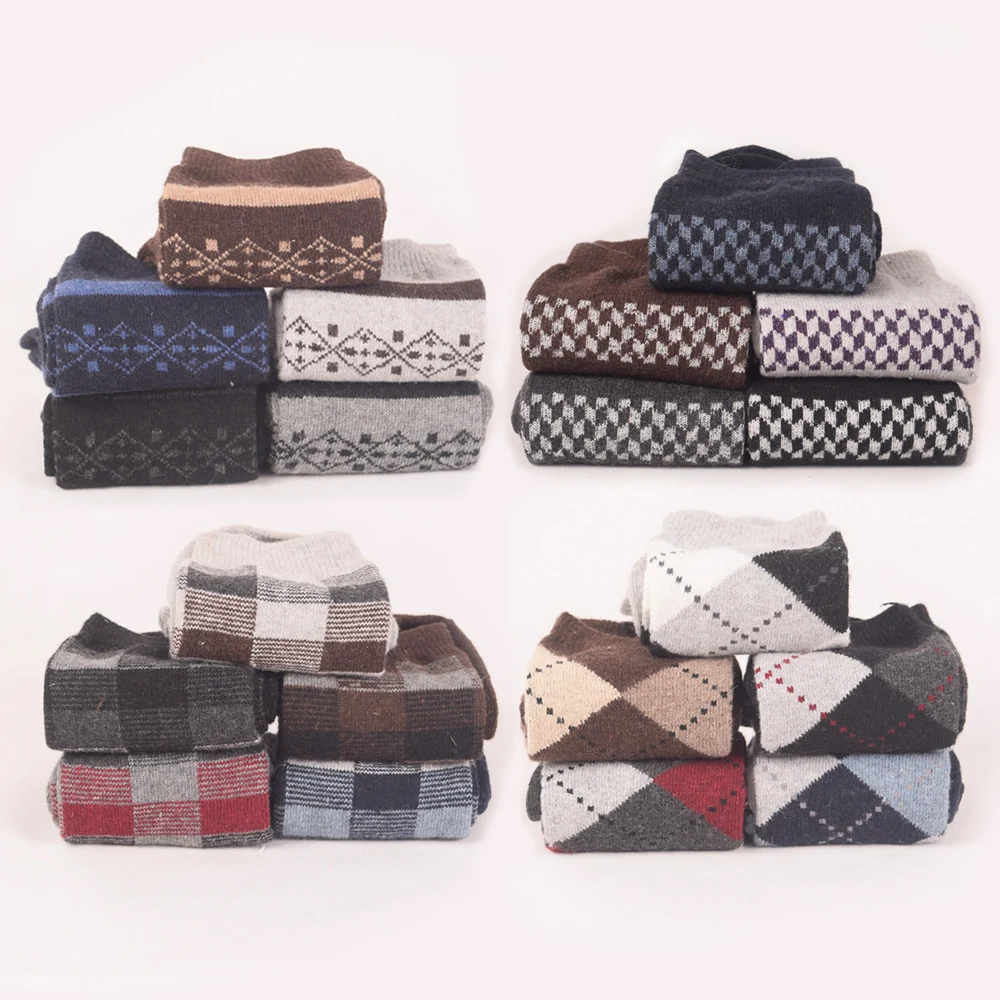 Носки мужские из кроличьей шерсти размеры L на осень/зиму | Мужская одежда