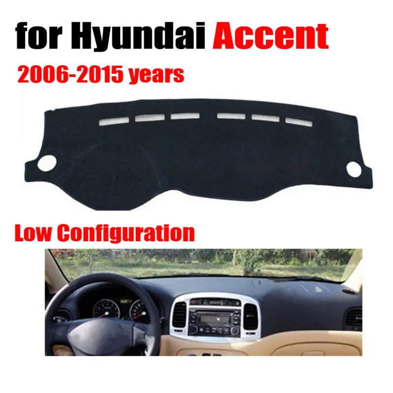 Бесплатная доставка! Коврик для приборной панели автомобиля Hyundai Accent 2006 2015 низкая