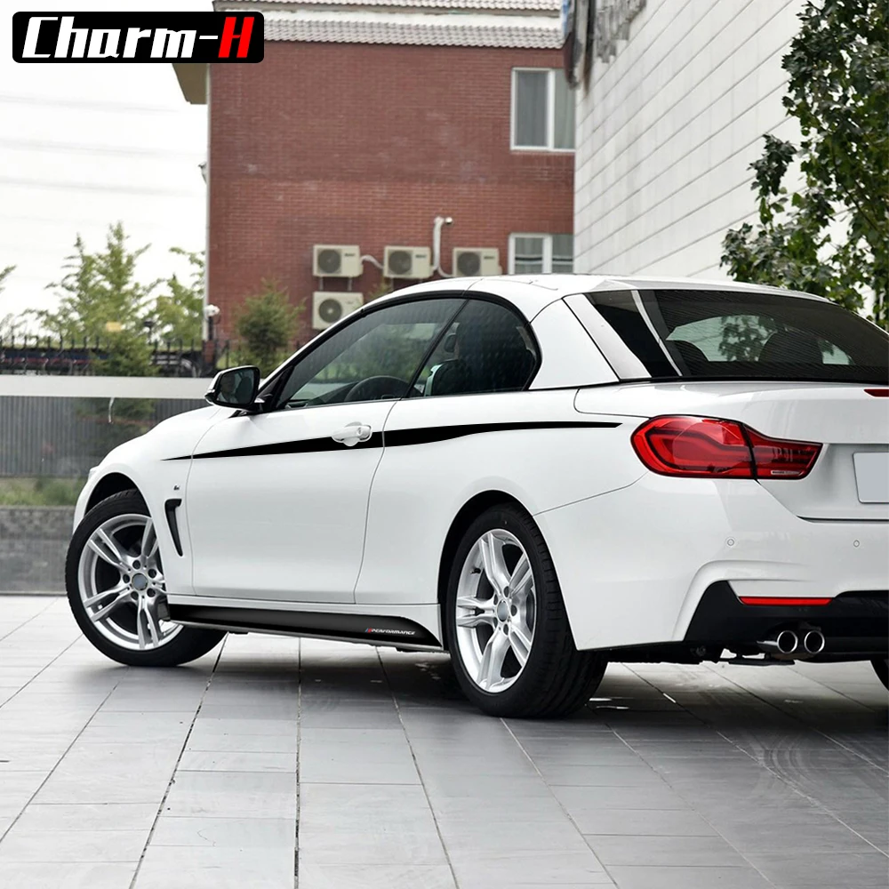 4 шт./компл. для M Performance наклейка на боковую юбку BMW серии F32 Coupe графические