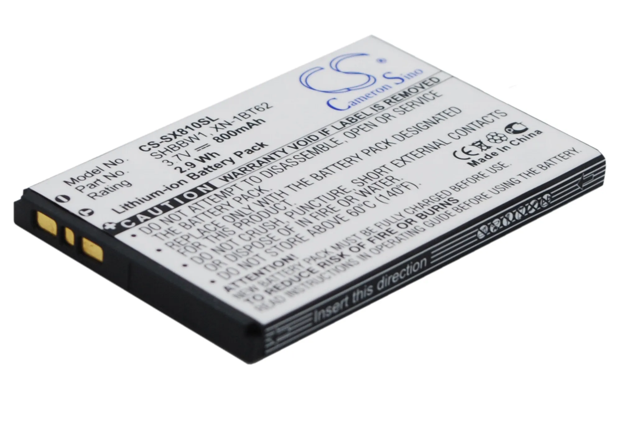 Аккумулятор Cameron Sino 650 мАч SHBBW1 XN-1BT62 XN-1BT82 для Sharp/SoftBank 8010C 825SH 9010 SH6010C SH6018C SH8010 T825 |