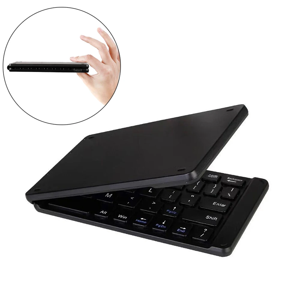 Портативная двойная Складная Bluetooth клавиатура BT беспроводная сенсорная панель
