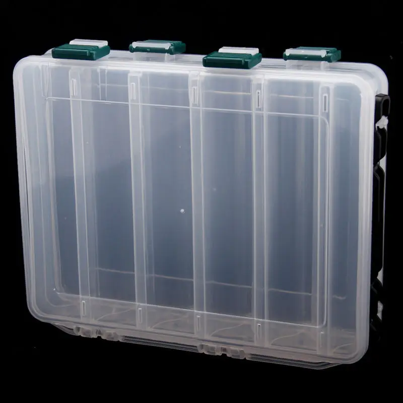 Пластиковая коробка для приманки двухсторонняя 10 отделений 20x17x5 см | Спорт и