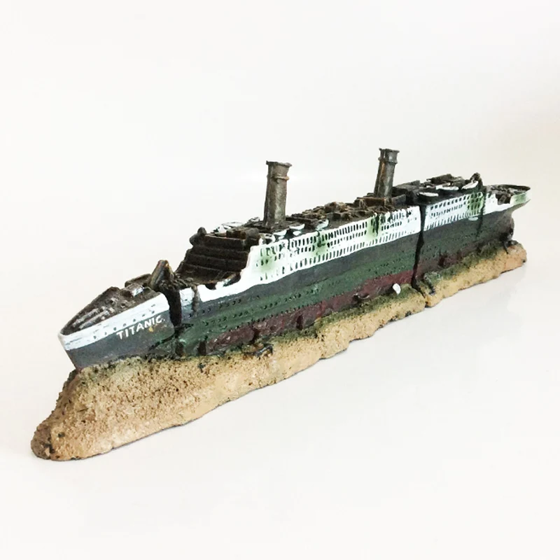 Titanic Затерянная лодка украшения для аквариума