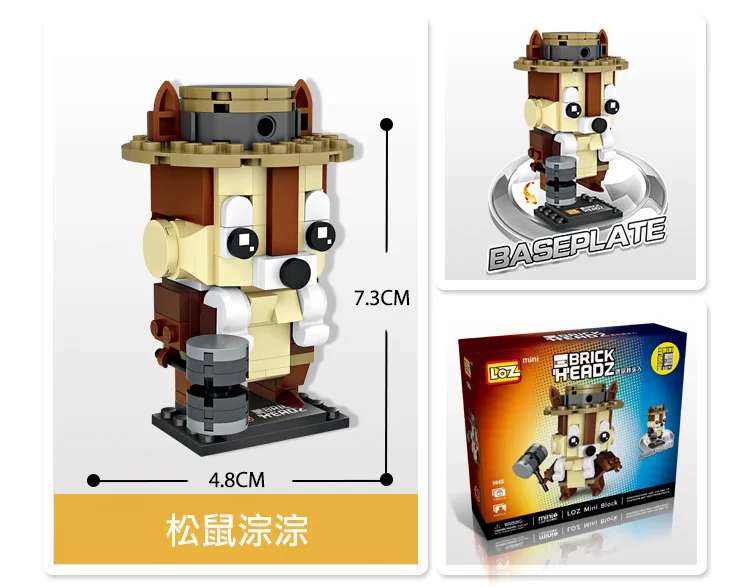 LOZ Mini Blocs Brique Jouet pour les Enfants Cadeau de Bande Dessinee Ecureuil экшн-фигурка Modele Animal Jouets | Игрушки и
