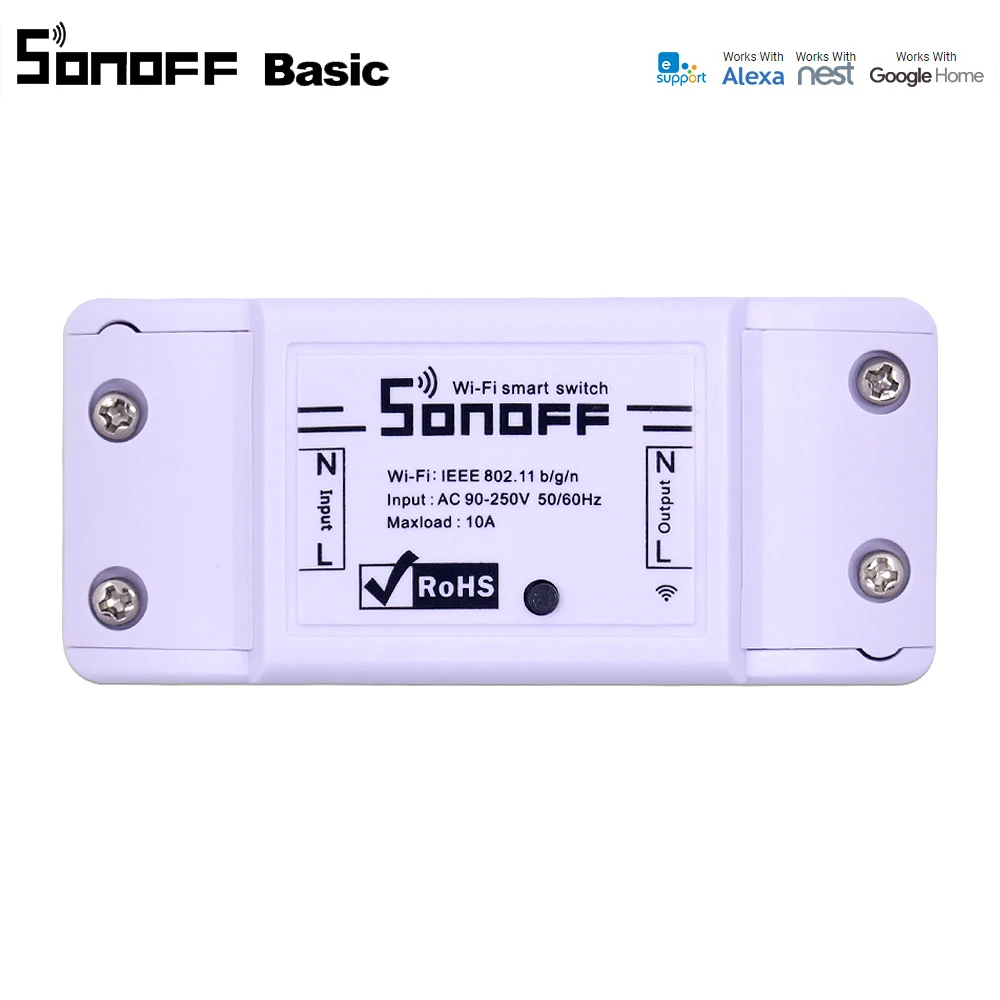 10 шт. Itead Sonoff Basic переключатель Wi Fi Беспроводной дистанционного DIY автоматический