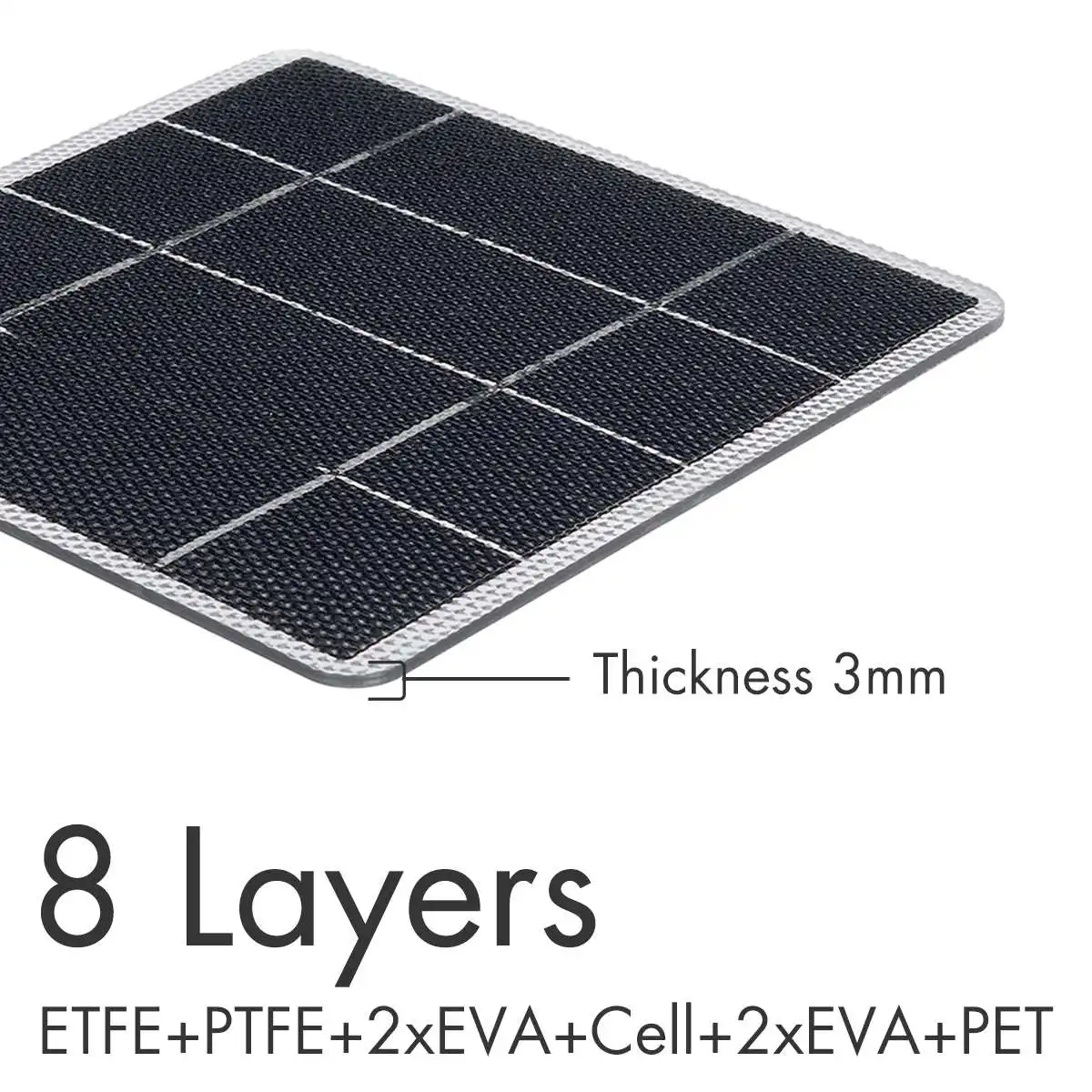 5 Вт 2 в 2.5A 170x170 мм DIY монокристаллическая солнечная панель ETFE ламинированные моно кремниевые ячейки фотогальванический класс высокая эффективность