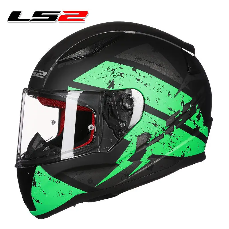 LS2 FF353 Быстрый анфас мотоциклетный шлем Capacete ls2 Мужской Женский шлем гоночный уличный мотоциклетный шлем - Цвет: Green Deadbolt