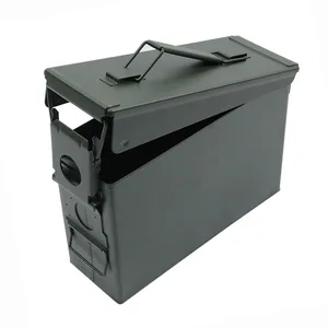 Image for 30 Cal Metal Ammo Case Can Military and Army Solid 
