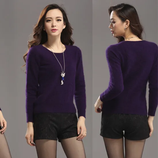 

2020 winter sweater really warm and soft sweater women mink cashmere sweaters o-neck Slim bottoming shirt Knit sweater pullover