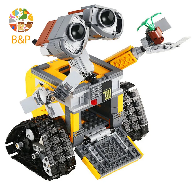 Новинка 16003 года серия Idea Robot WALL E Набор строительных комплектов Обучающие блоки