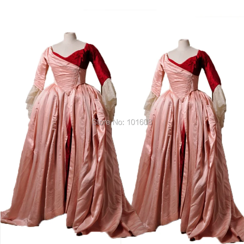 

Tailored!Luxs Gold 18th Century Duchess Queen Marie Antoinette Court Victorian Gown Ball Reenactment dresses HL-214