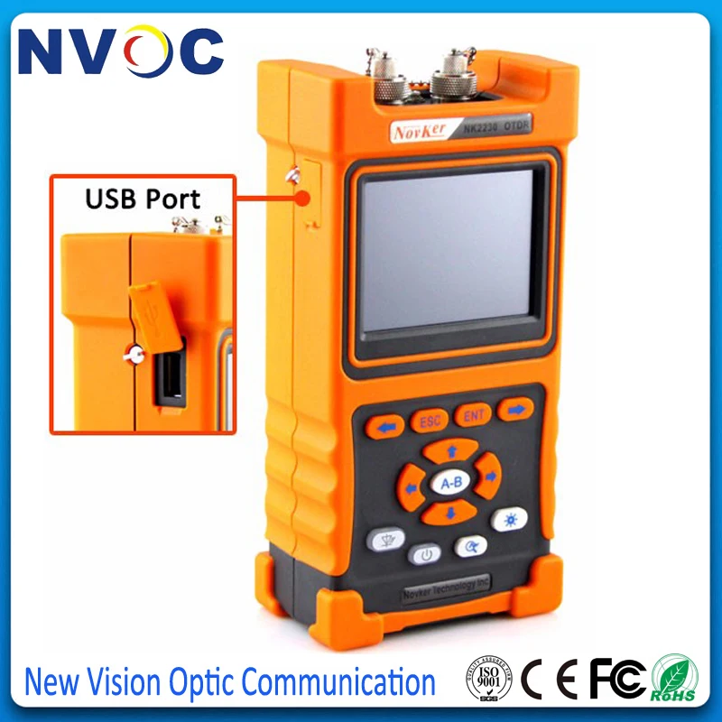 Портативный NK2000 SM OTDR 1310 нм/1550 нм 28/26 дБ встроенный 2 мВт VFL сенсорный экран 70 км ~ 80