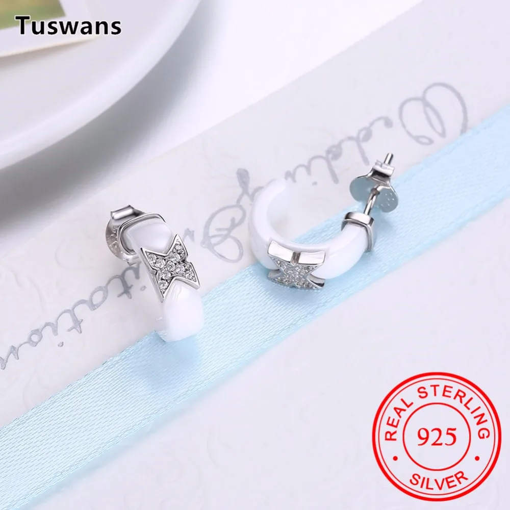 Женские серьги гвоздики из серебра 100% пробы с цирконом|silver stud earrings|sterling silver