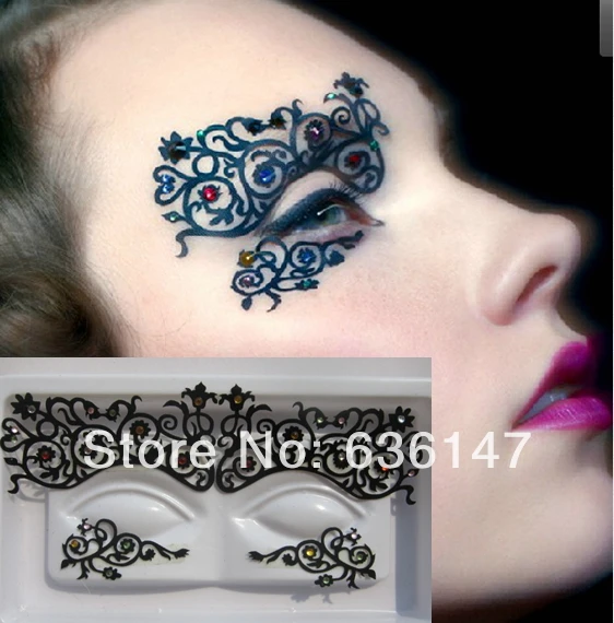 (Минимальный заказ 5 долларов) черные модные наклейки для глаз с резкой бумаги