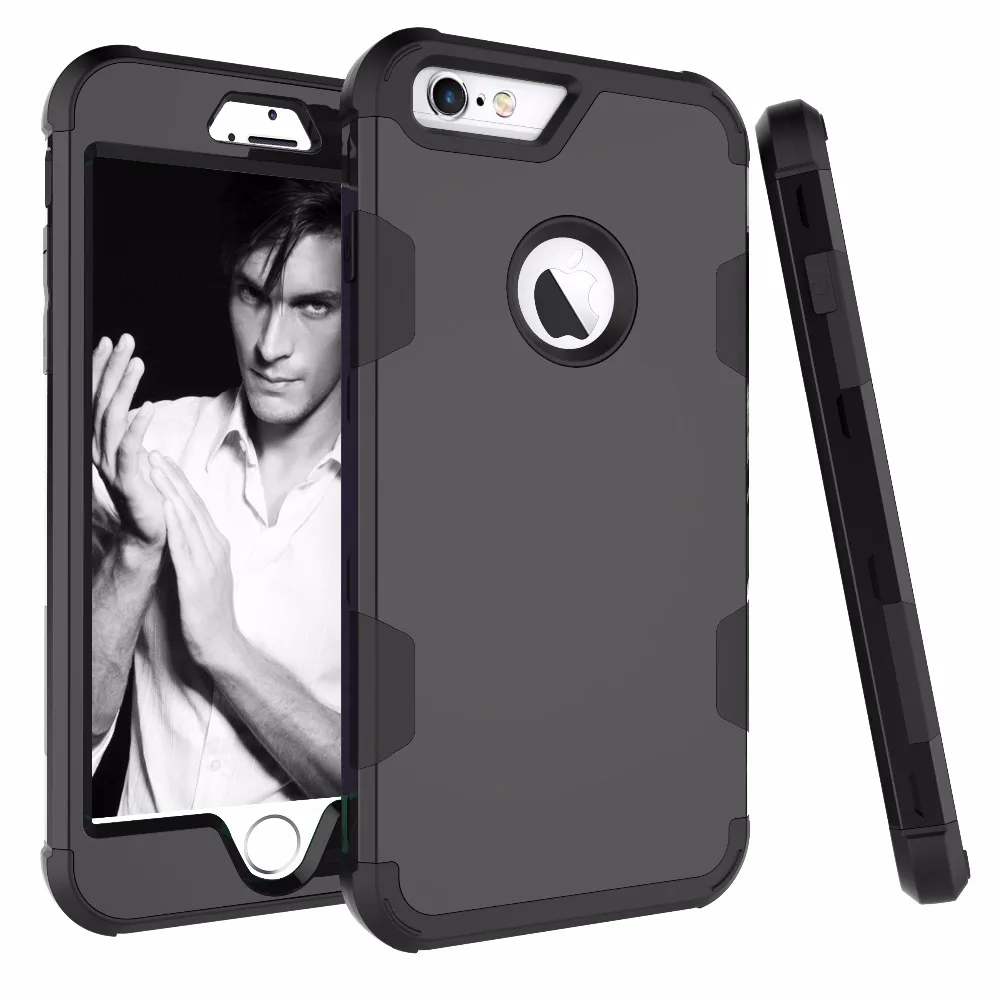 Жесткий защитный чехол из ТПУ и силикона для iPhone 8 7 6 6S Plus ударопрочный жесткий с
