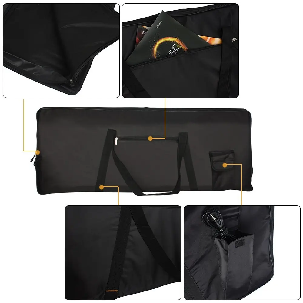Портативный 76 клавиш клавиатура электрическое пианино мягкий чехол Gig Bag ткань