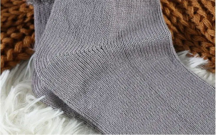 Однотонные зимние носки с перьями женские хлопковые теплые Calcetines Mujer Skarpetki Damskie
