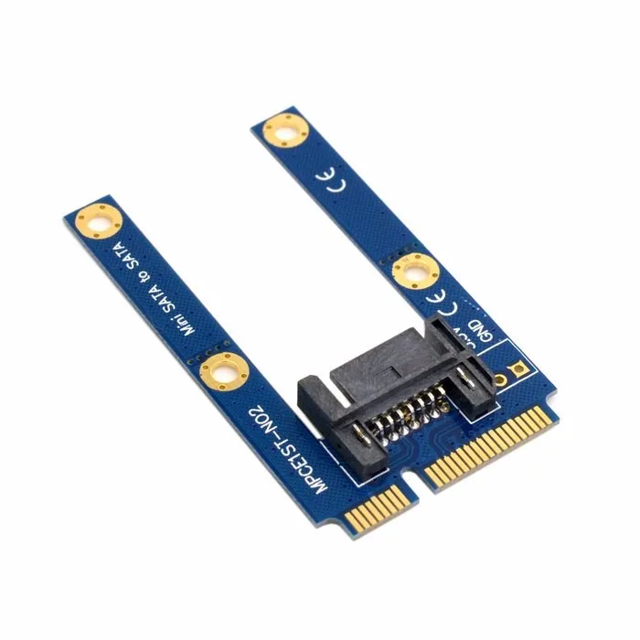 50 мм Mini pcie PCI E pci express mSATA SSD на плоский SATA 7 контактный жесткий диск PCBA Удлинительный