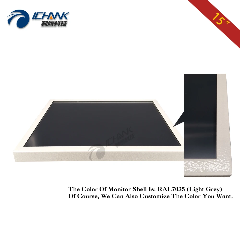 ZB150TC 59GR/15 &quot1024x768 HDMI USB светильник серый белый металлический чехол промышленный