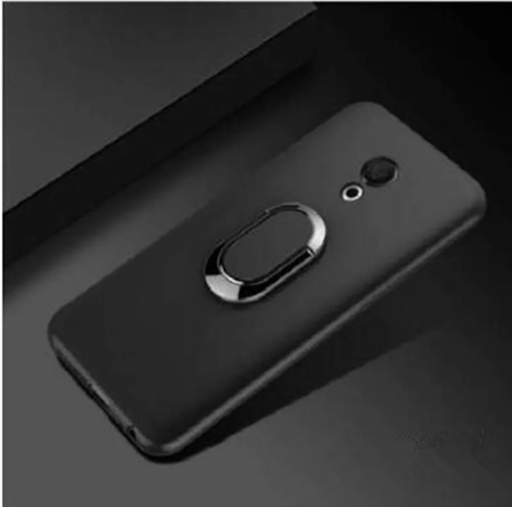 Чехол для Meizu 15 Lite автомобильный держатель с кольцом на палец мягкая Матовая