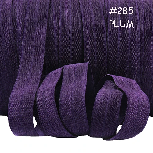 

5/8 inch fold over elastic #285 plum color, 100yards per lot, solid foe