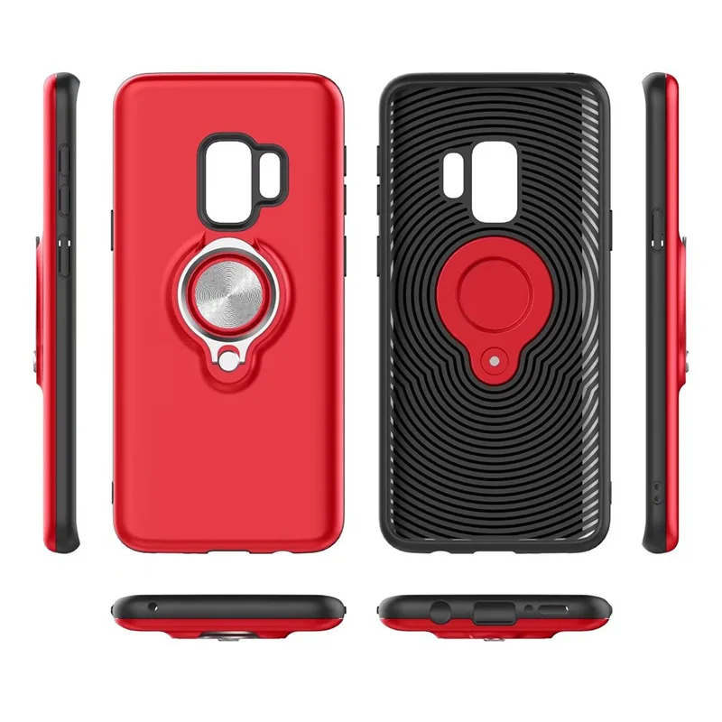 Для Samsung Galaxy S9 s9plus модные Подставки Жесткий PC + мягкий Silicine чехол для телефона В