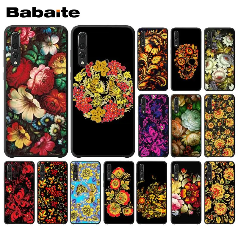 Чехол для телефона Babaite с русским цветочным узором Хохлома Huawei P20 Mate20 Lite Honor Play 8A 8C