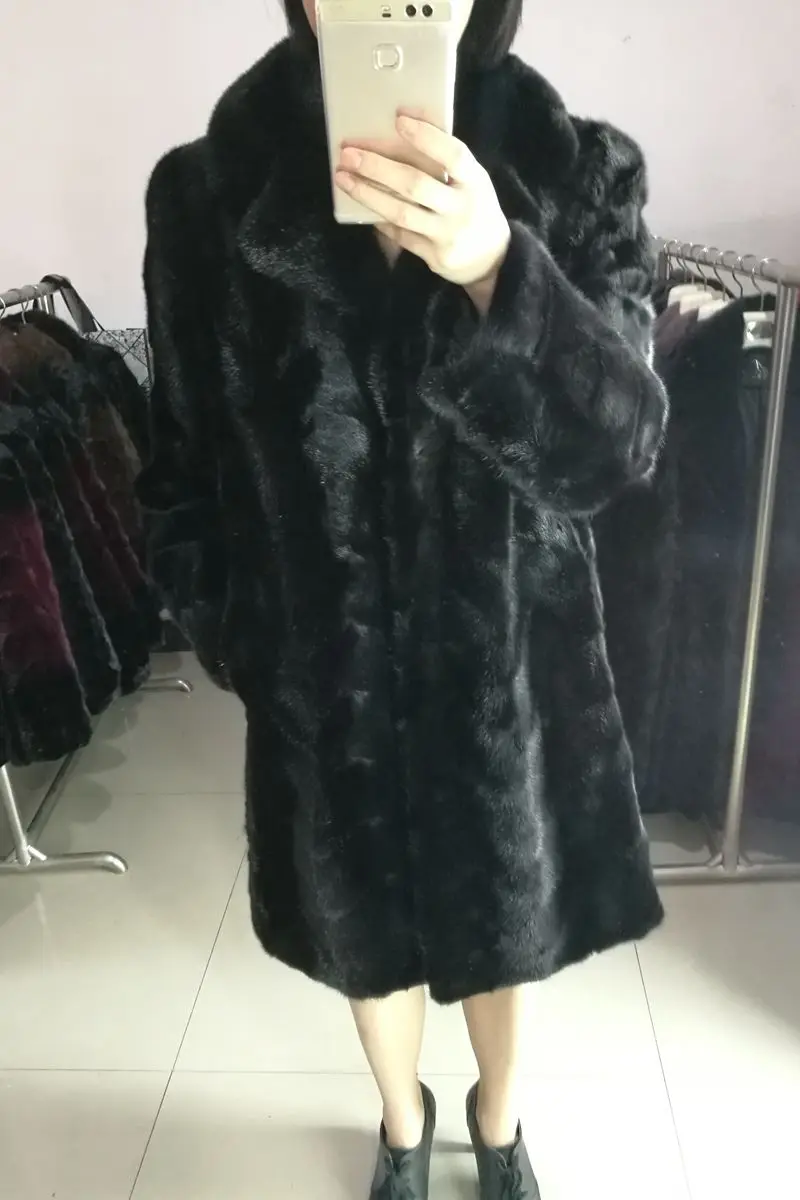 Женская длинная шуба из натурального меха норки новинка 2017|real mink fur coat|mink coatreal |