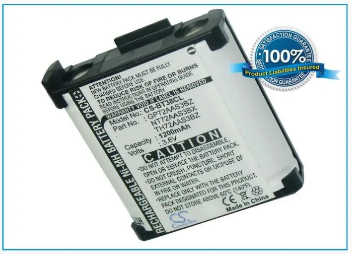 

Cameron Sino 1200mAh battery for GE 2-9005 2-900SST 2910SST 2-910SST 2911SST 2-9005 BT-38 for RADIO SHACK 239076 9601783
