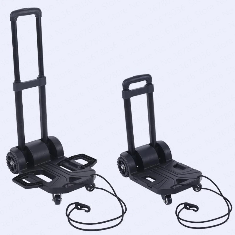 

Folding Luggage Cart Portable Shopping Trolley Car Handling Pull Cart Trolley Trailer Home Shopping Cart Small Cart