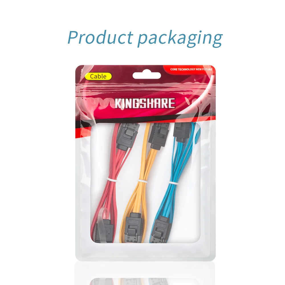 KINGSHARE 60 cmSATA III кабель с защелкой-3 цвета Pack (цвет красный желтый и синий) KS-CS3RYL360 |