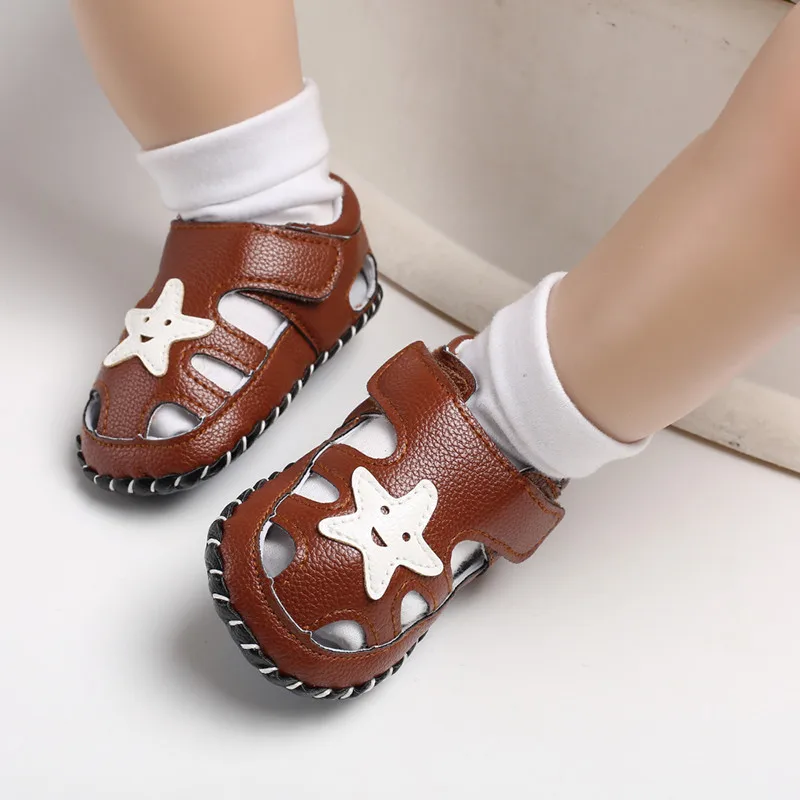 

0-18M Lovely Newborn Kids Unisex Baby Shoes Cartoon First Walkers Toddler Kids Soft Anti Slip Shoes Summer Breathable Prewalker
