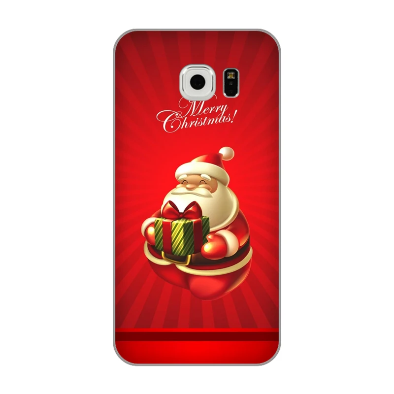 Санта Клаус Рождественская силиконовая чехол для samsung Galaxy S2 S3 S4 S5 мини S6 S7 край S8 S9