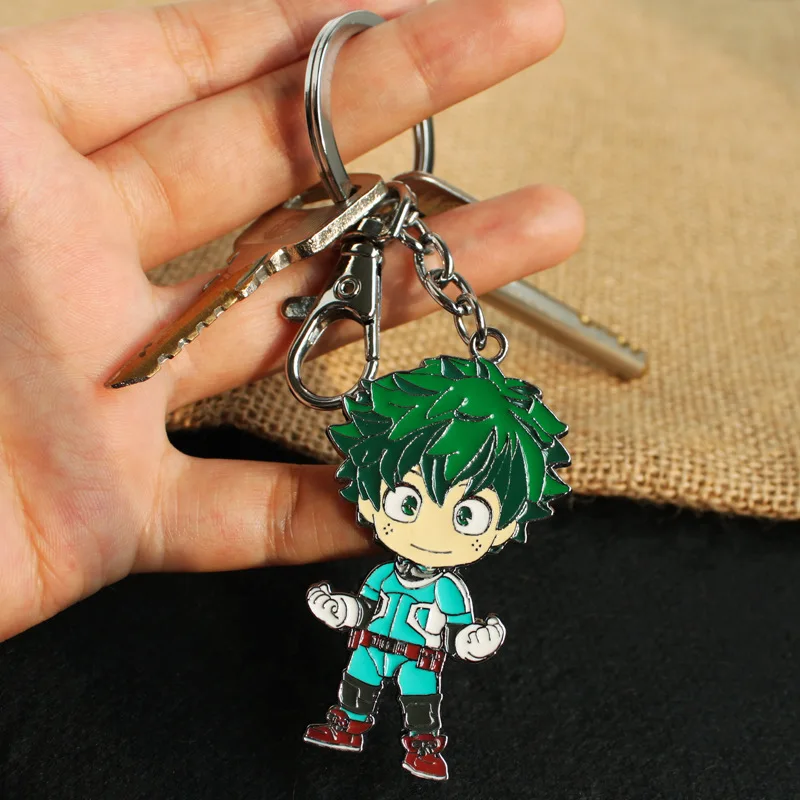 Резиновое акриловое кольцо для ключей с рисунком из мультфильма My Hero Academia Bakugo