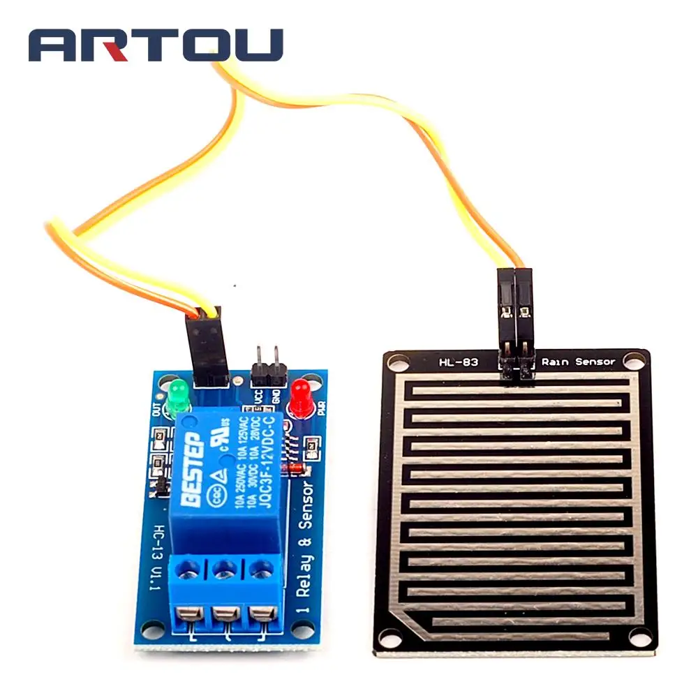 Модуль контроллера 12 В с датчиком дождя релейный модуль для монитора Arduino Foliar
