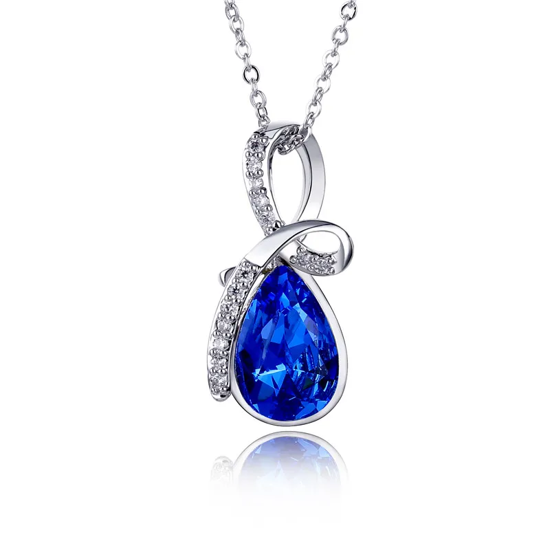 

FYM Classic 6 Colors Pendants & Necklaces Boho Women Cubic Zircon Jewelry Big Crystal Necklaces For Jewelry Party