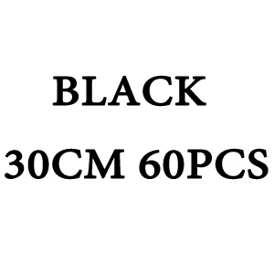 BLACK30CM60PCS 60 шт./лот анти-укус рыболовные провода линии трассировки проволочный вдеватель с шарнирным соединением Дуо-запор Fly поводок для рыболовного грузила леска 15/20/30 см X318 - Цвет: BLACK30CM60PCS