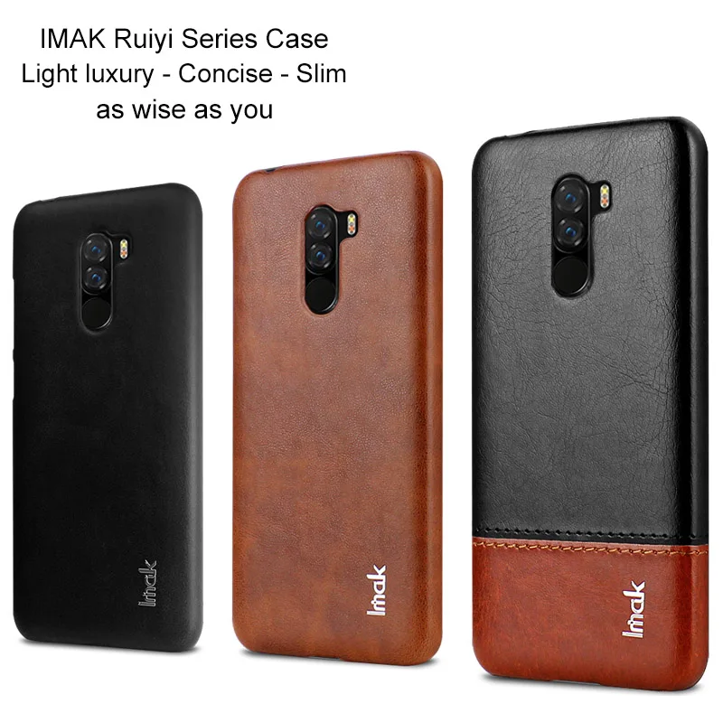 Роскошные Чехлы Imak Ruiyi для Xiaomi Pocophone F1 тонкая задняя крышка телефона жесткий